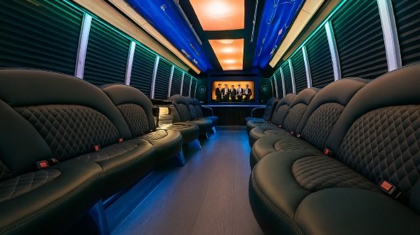 party bus rental interior pomona