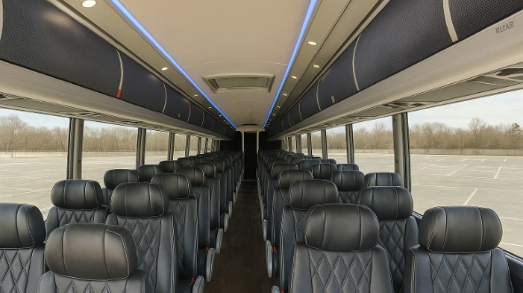 pomona 56 passenger charter bus inside
